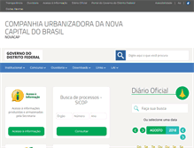 Tablet Screenshot of novacap.df.gov.br